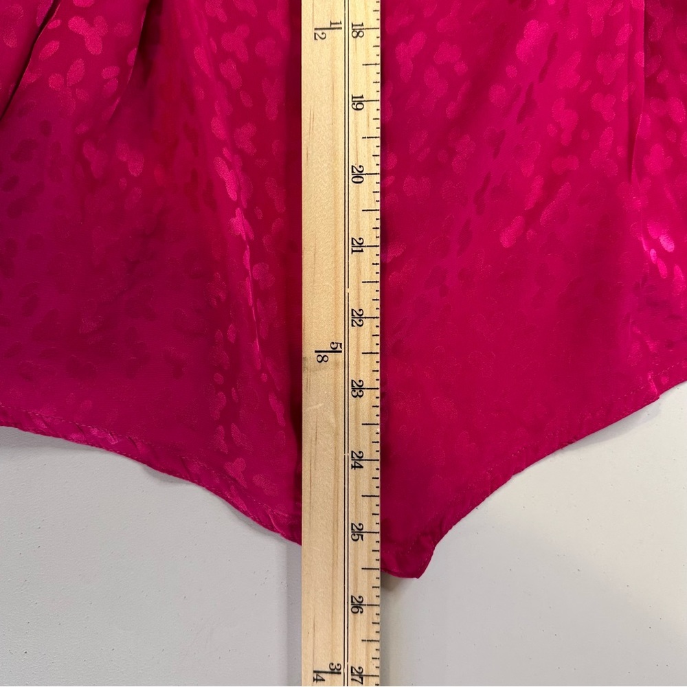 Vintage ARGENTI Silk Top Skirt Set  Sz10‎ Short Sleeve Cinch Waist Pink READ - Picture 11 of 16